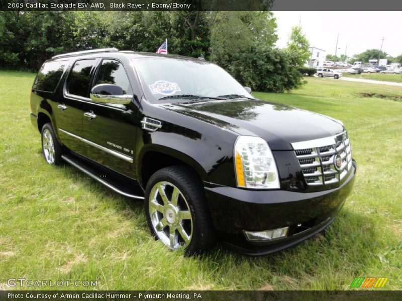 Black Raven / Ebony/Ebony 2009 Cadillac Escalade ESV AWD