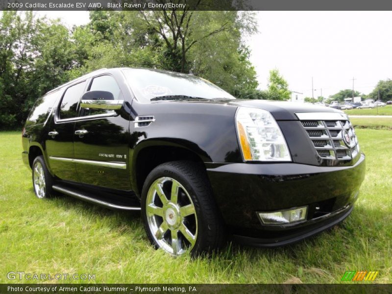 Black Raven / Ebony/Ebony 2009 Cadillac Escalade ESV AWD