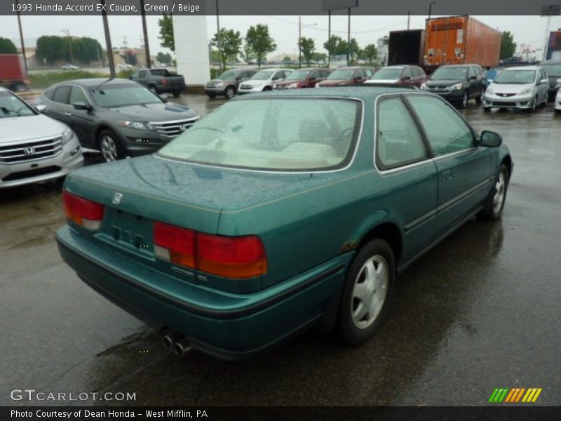 Green / Beige 1993 Honda Accord EX Coupe