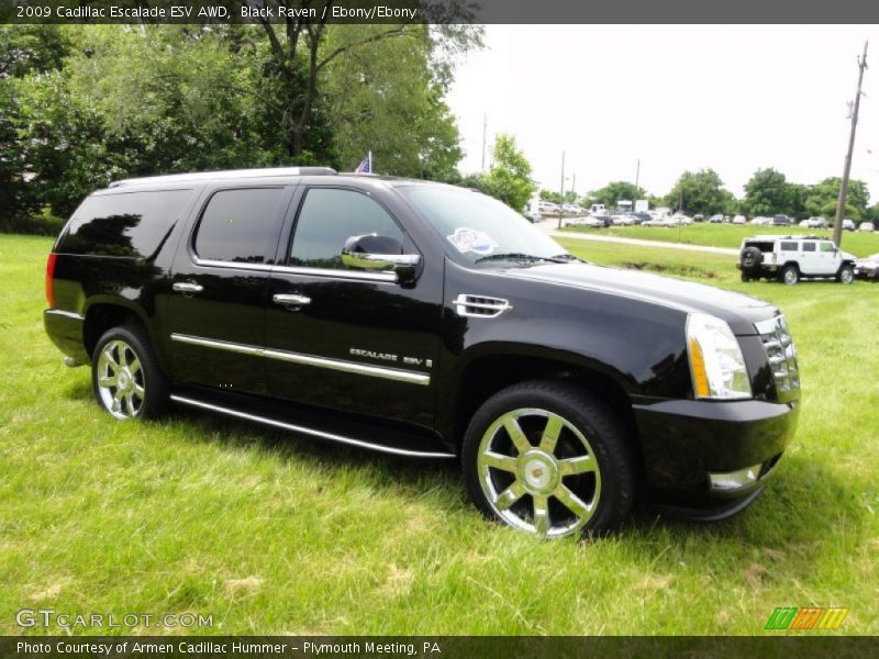 Black Raven / Ebony/Ebony 2009 Cadillac Escalade ESV AWD