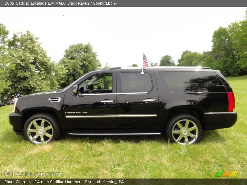 Black Raven / Ebony/Ebony 2009 Cadillac Escalade ESV AWD