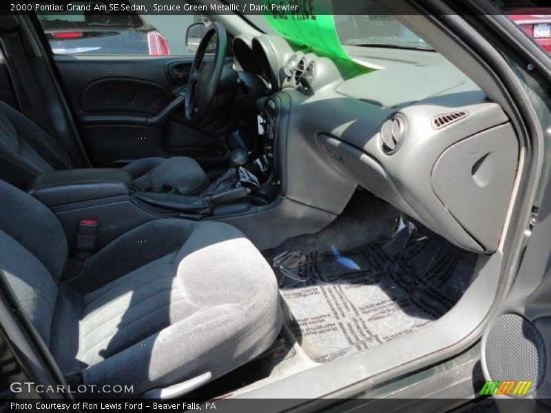 Spruce Green Metallic / Dark Pewter 2000 Pontiac Grand Am SE Sedan