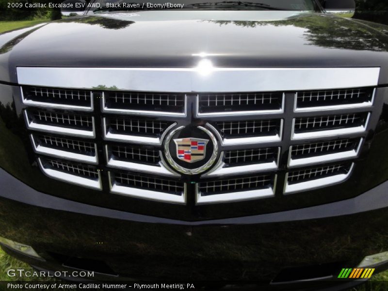 Black Raven / Ebony/Ebony 2009 Cadillac Escalade ESV AWD
