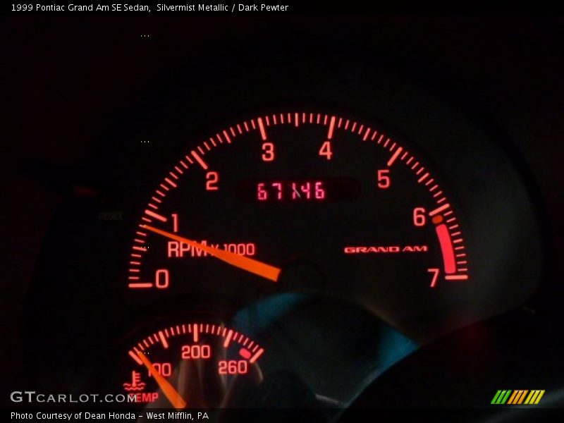 Silvermist Metallic / Dark Pewter 1999 Pontiac Grand Am SE Sedan