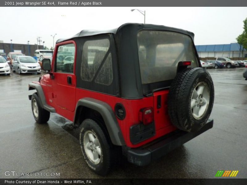 Flame Red / Agate Black 2001 Jeep Wrangler SE 4x4