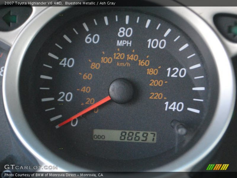 Bluestone Metallic / Ash Gray 2007 Toyota Highlander V6 4WD