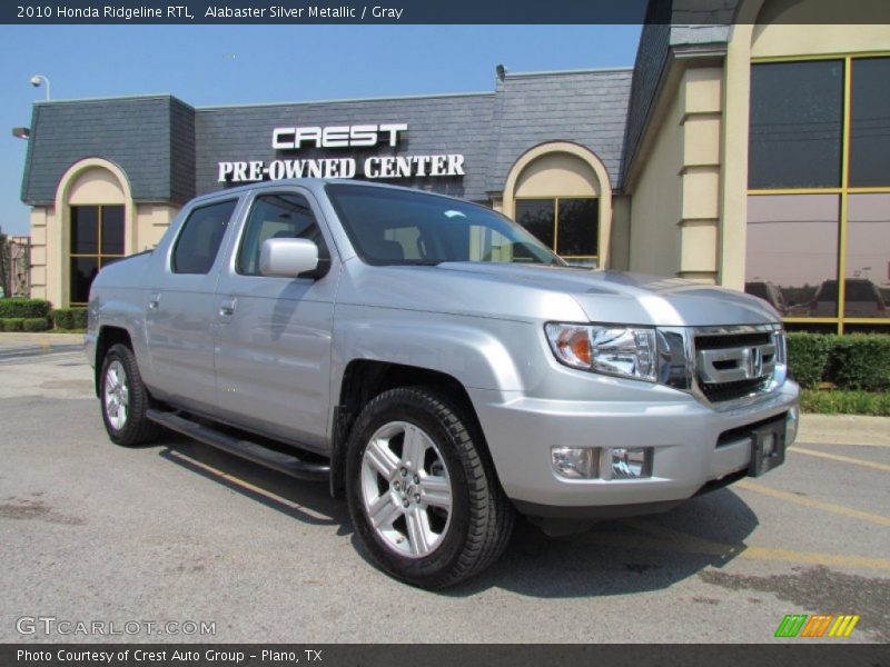 Alabaster Silver Metallic / Gray 2010 Honda Ridgeline RTL
