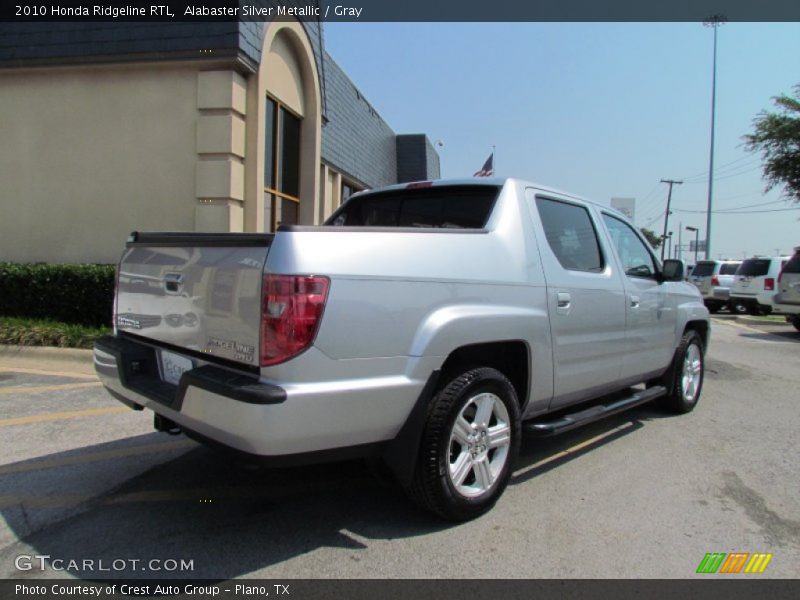 Alabaster Silver Metallic / Gray 2010 Honda Ridgeline RTL