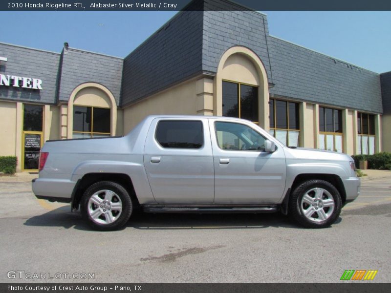 Alabaster Silver Metallic / Gray 2010 Honda Ridgeline RTL