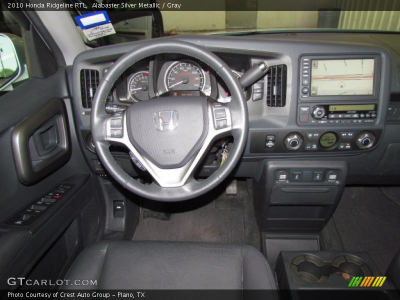 Alabaster Silver Metallic / Gray 2010 Honda Ridgeline RTL