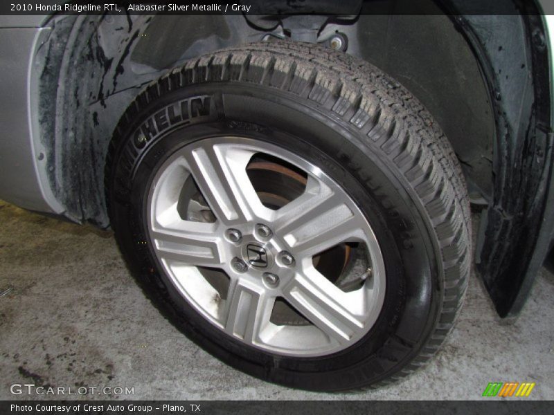 Alabaster Silver Metallic / Gray 2010 Honda Ridgeline RTL