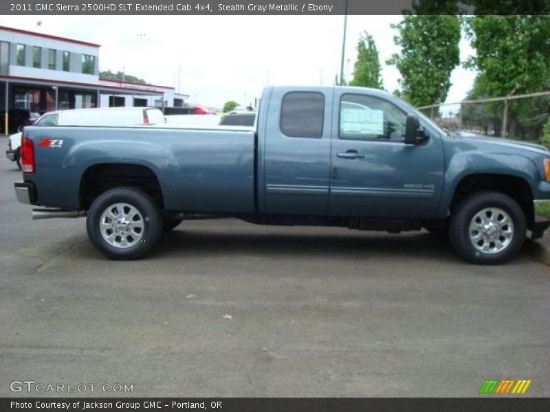 Stealth Gray Metallic / Ebony 2011 GMC Sierra 2500HD SLT Extended Cab 4x4