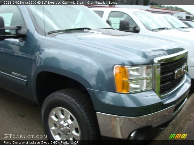 Stealth Gray Metallic / Ebony 2011 GMC Sierra 2500HD SLT Extended Cab 4x4