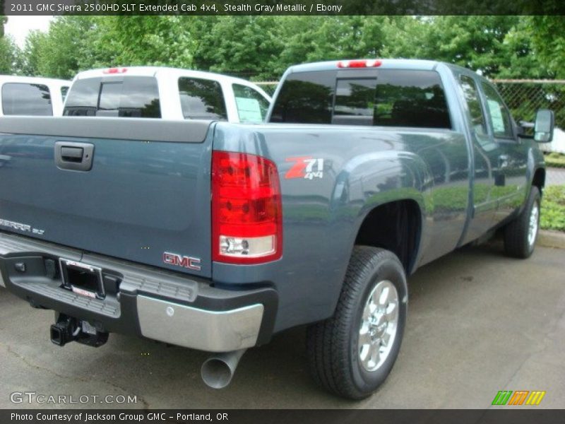 Stealth Gray Metallic / Ebony 2011 GMC Sierra 2500HD SLT Extended Cab 4x4