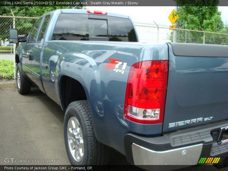 Stealth Gray Metallic / Ebony 2011 GMC Sierra 2500HD SLT Extended Cab 4x4