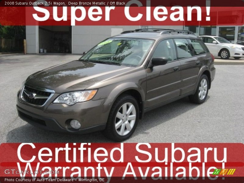 Deep Bronze Metallic / Off Black 2008 Subaru Outback 2.5i Wagon