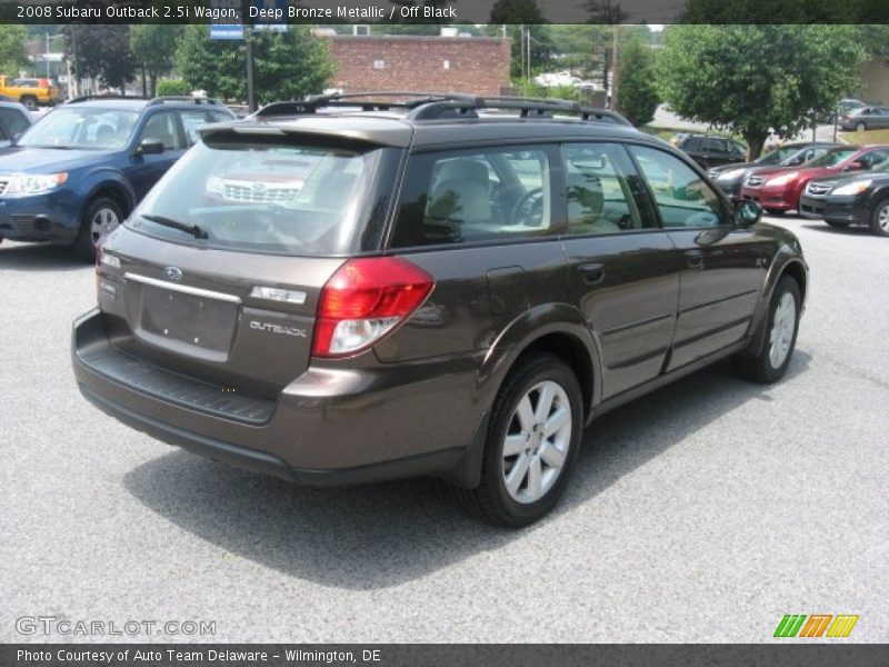Deep Bronze Metallic / Off Black 2008 Subaru Outback 2.5i Wagon