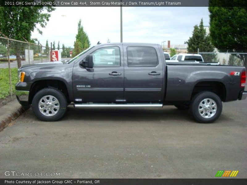 Storm Gray Metallic / Dark Titanium/Light Titanium 2011 GMC Sierra 2500HD SLT Crew Cab 4x4