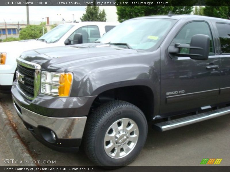 Storm Gray Metallic / Dark Titanium/Light Titanium 2011 GMC Sierra 2500HD SLT Crew Cab 4x4