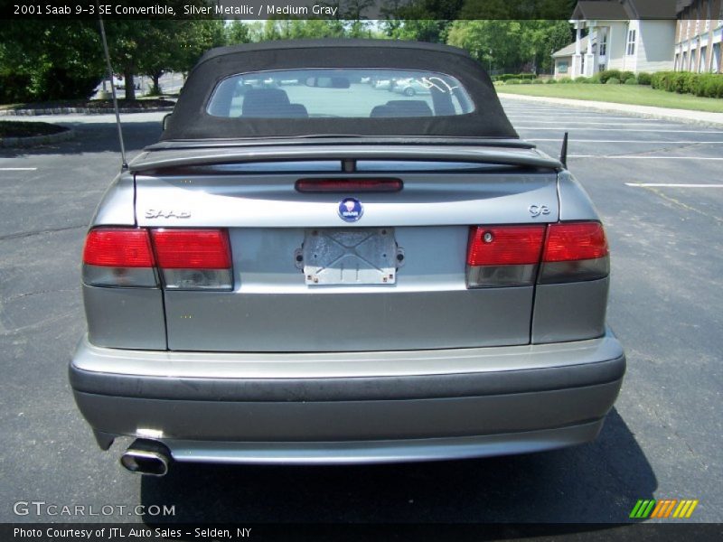 Silver Metallic / Medium Gray 2001 Saab 9-3 SE Convertible