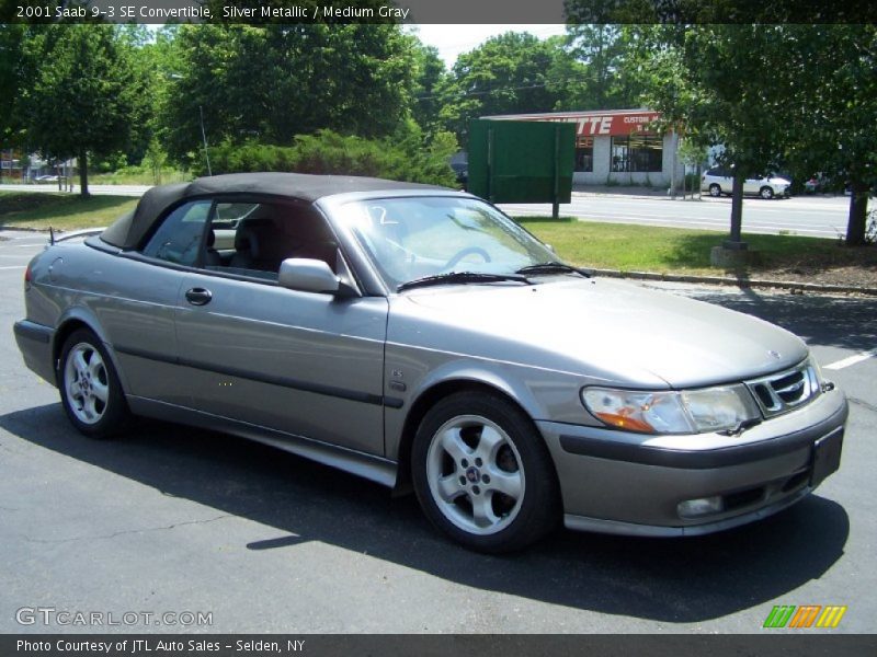 Silver Metallic / Medium Gray 2001 Saab 9-3 SE Convertible