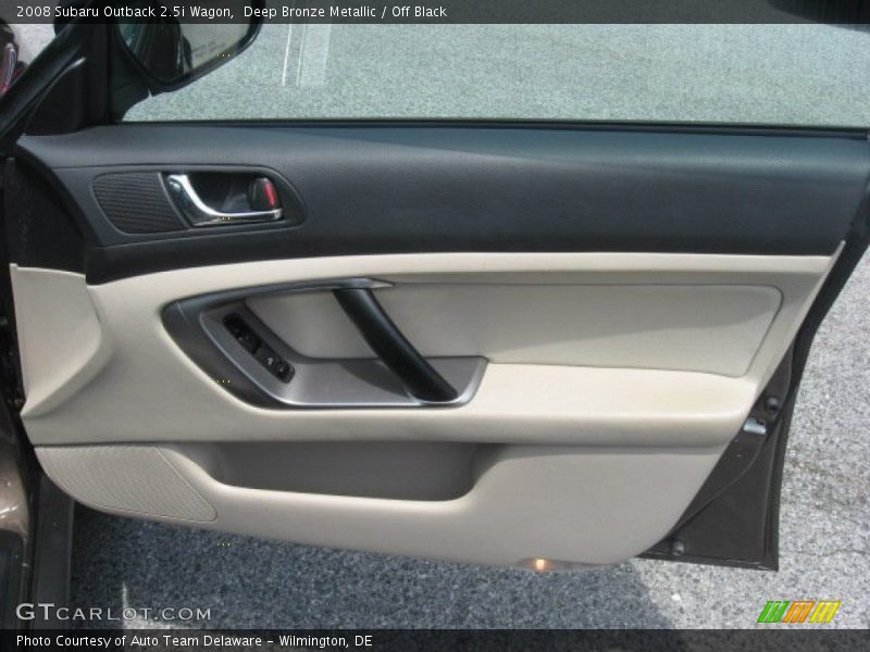 Deep Bronze Metallic / Off Black 2008 Subaru Outback 2.5i Wagon