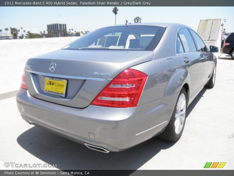Paladium Silver Metallic / Grey/Dark Grey 2011 Mercedes-Benz S 400 Hybrid Sedan