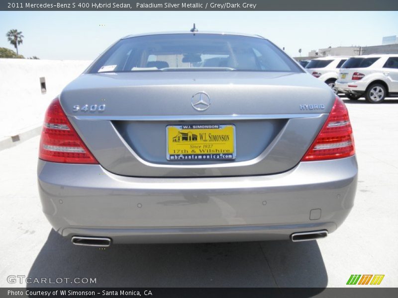 Paladium Silver Metallic / Grey/Dark Grey 2011 Mercedes-Benz S 400 Hybrid Sedan