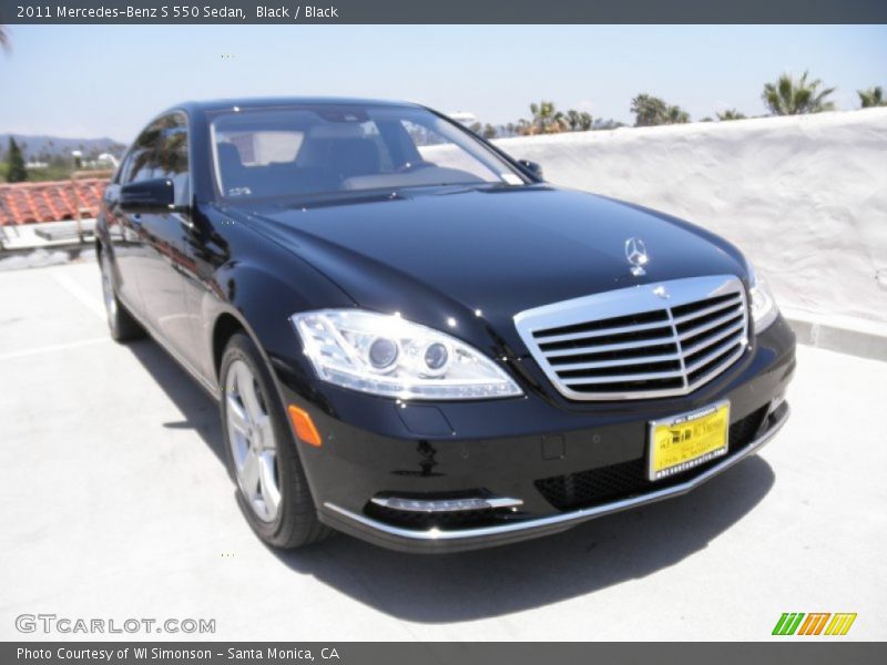 Black / Black 2011 Mercedes-Benz S 550 Sedan
