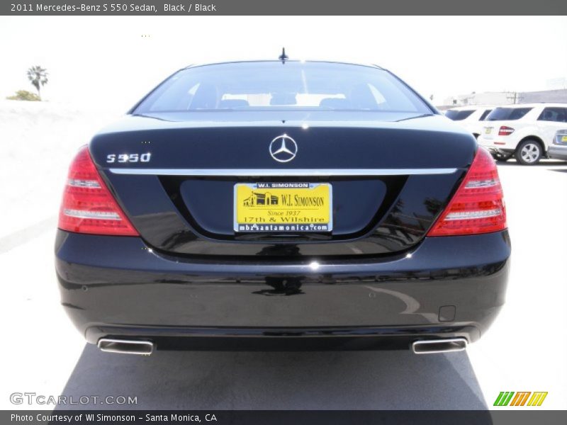 Black / Black 2011 Mercedes-Benz S 550 Sedan
