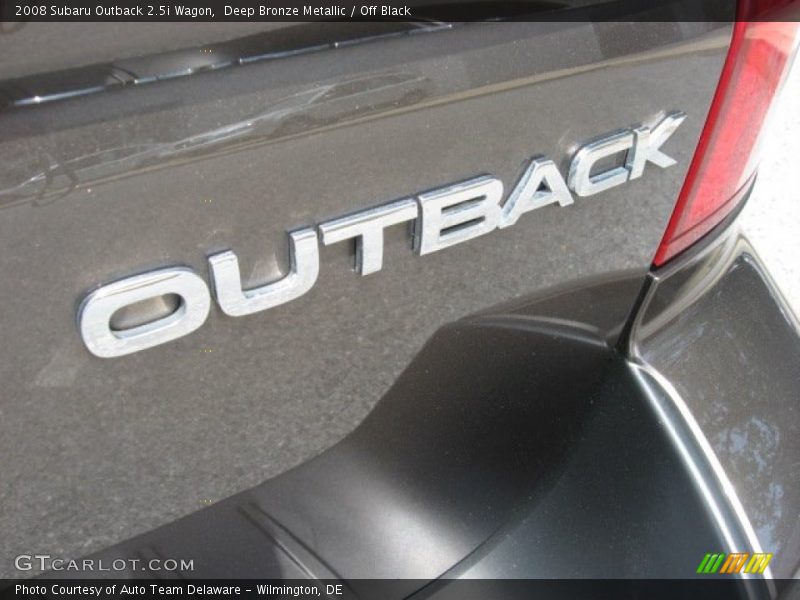 Deep Bronze Metallic / Off Black 2008 Subaru Outback 2.5i Wagon