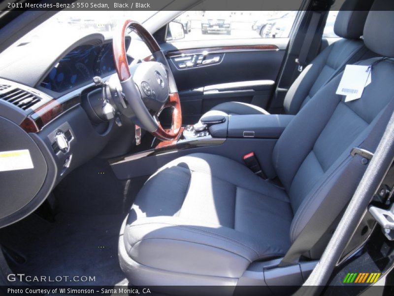 Black / Black 2011 Mercedes-Benz S 550 Sedan