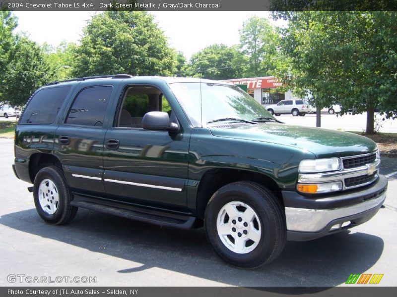 Dark Green Metallic / Gray/Dark Charcoal 2004 Chevrolet Tahoe LS 4x4