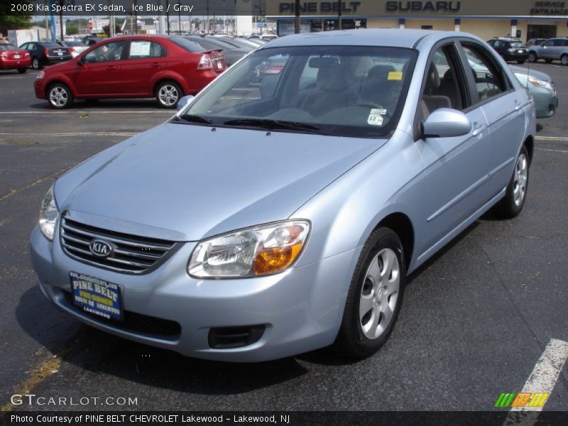 Ice Blue / Gray 2008 Kia Spectra EX Sedan