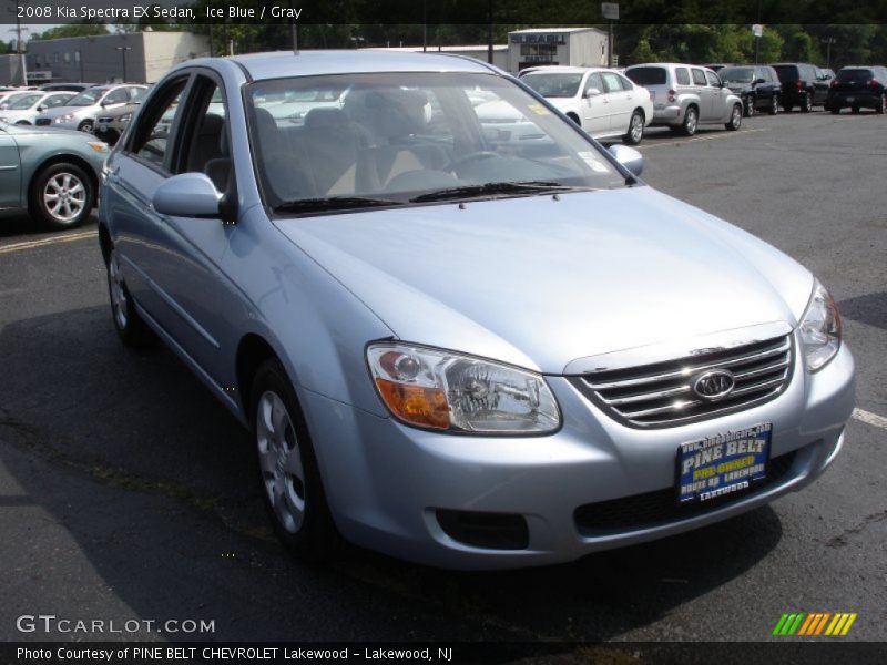 Ice Blue / Gray 2008 Kia Spectra EX Sedan