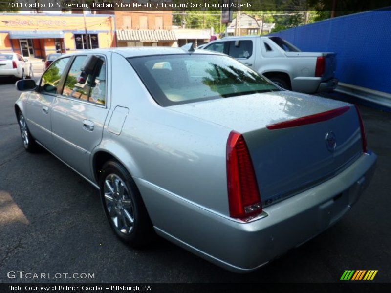 Radiant Silver Metallic / Titanium/Dark Titanium Accents 2011 Cadillac DTS Premium