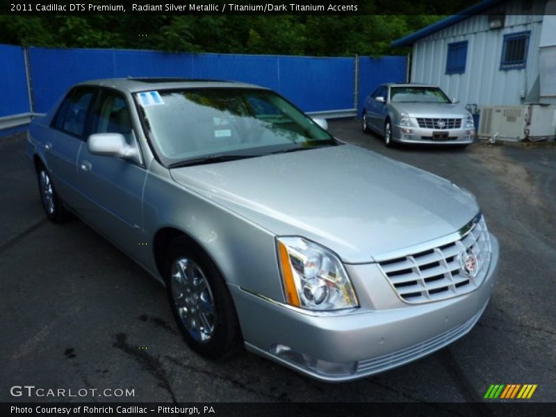 Radiant Silver Metallic / Titanium/Dark Titanium Accents 2011 Cadillac DTS Premium