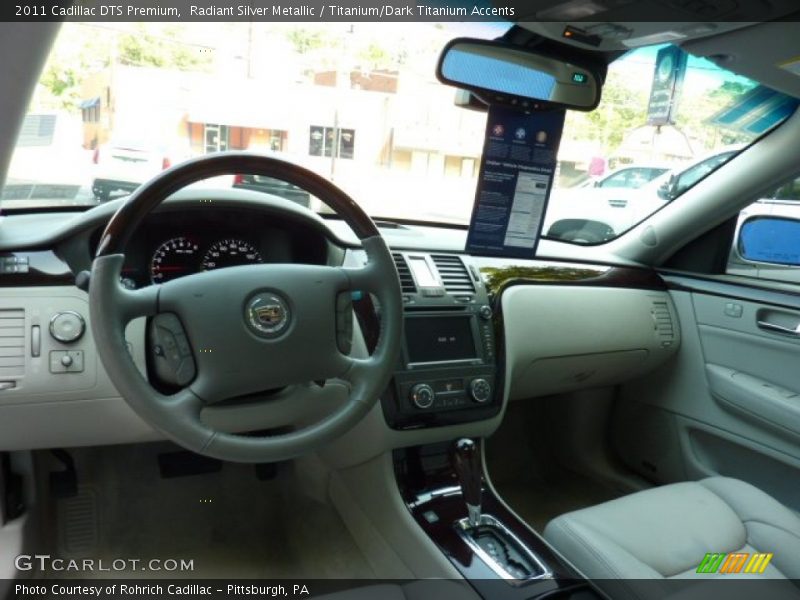 Radiant Silver Metallic / Titanium/Dark Titanium Accents 2011 Cadillac DTS Premium