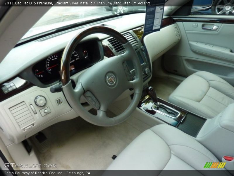 Radiant Silver Metallic / Titanium/Dark Titanium Accents 2011 Cadillac DTS Premium