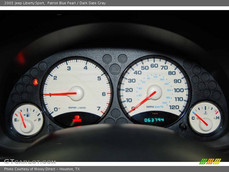 Patriot Blue Pearl / Dark Slate Gray 2003 Jeep Liberty Sport