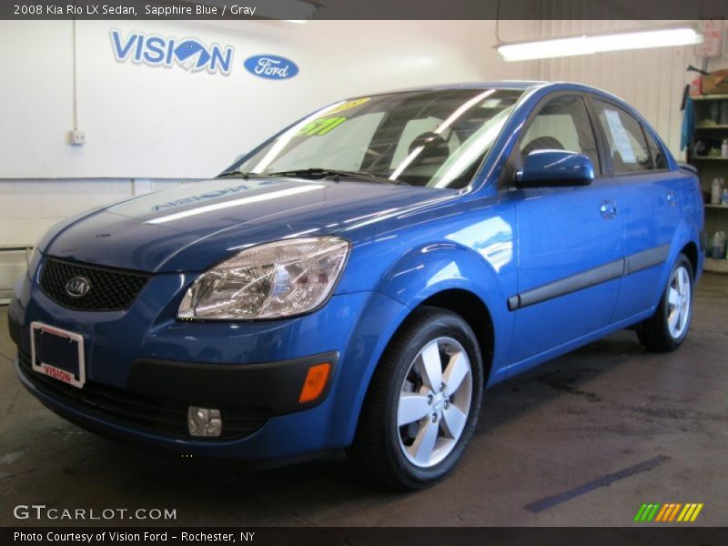 Sapphire Blue / Gray 2008 Kia Rio LX Sedan