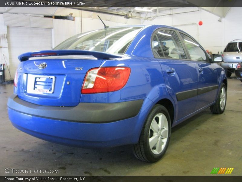 Sapphire Blue / Gray 2008 Kia Rio LX Sedan