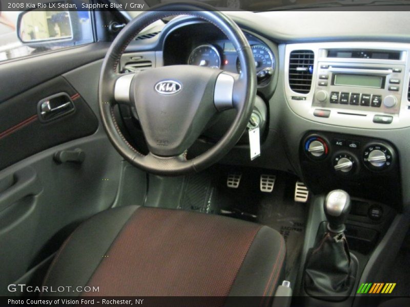 Sapphire Blue / Gray 2008 Kia Rio LX Sedan