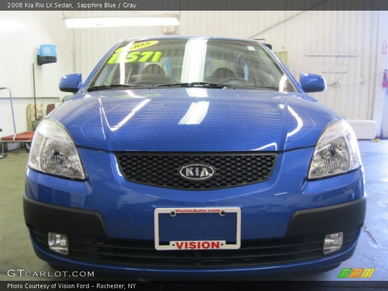 Sapphire Blue / Gray 2008 Kia Rio LX Sedan