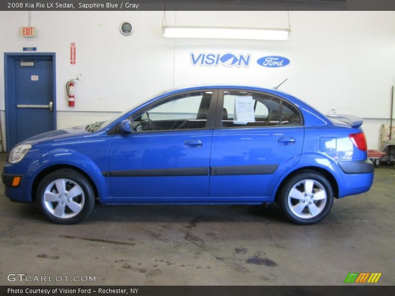 Sapphire Blue / Gray 2008 Kia Rio LX Sedan