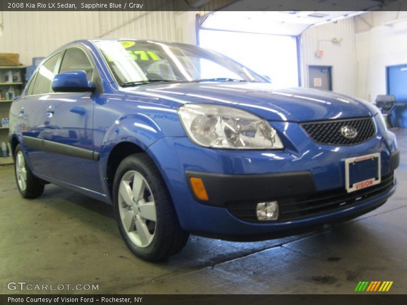 Sapphire Blue / Gray 2008 Kia Rio LX Sedan