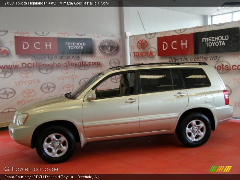 Vintage Gold Metallic / Ivory 2003 Toyota Highlander 4WD