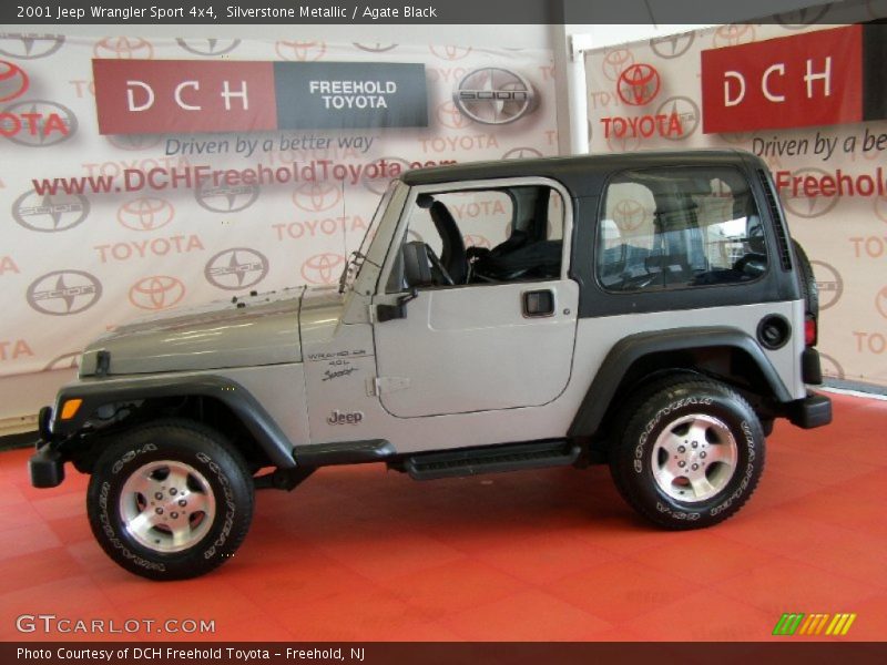 Silverstone Metallic / Agate Black 2001 Jeep Wrangler Sport 4x4