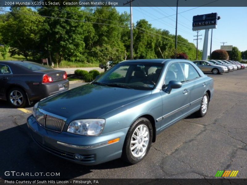 Celadon Green Metallic / Beige 2004 Hyundai XG350 L Sedan