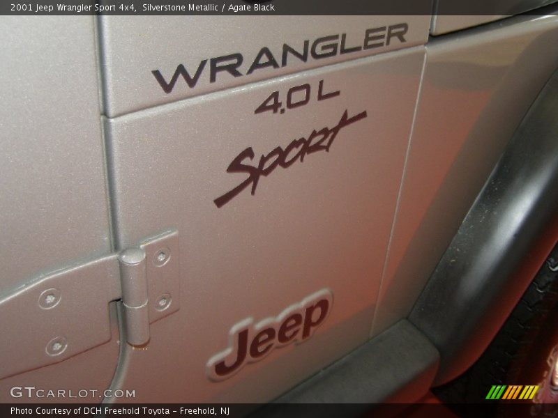 Silverstone Metallic / Agate Black 2001 Jeep Wrangler Sport 4x4